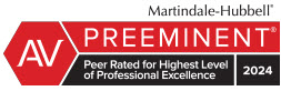 AV | Martindale-Hubbell | Preeminent | Peer Rated For Highest Level of Professional Excellence | 2024